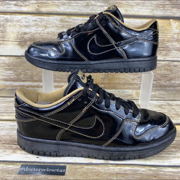 nike sb dunk black gold
